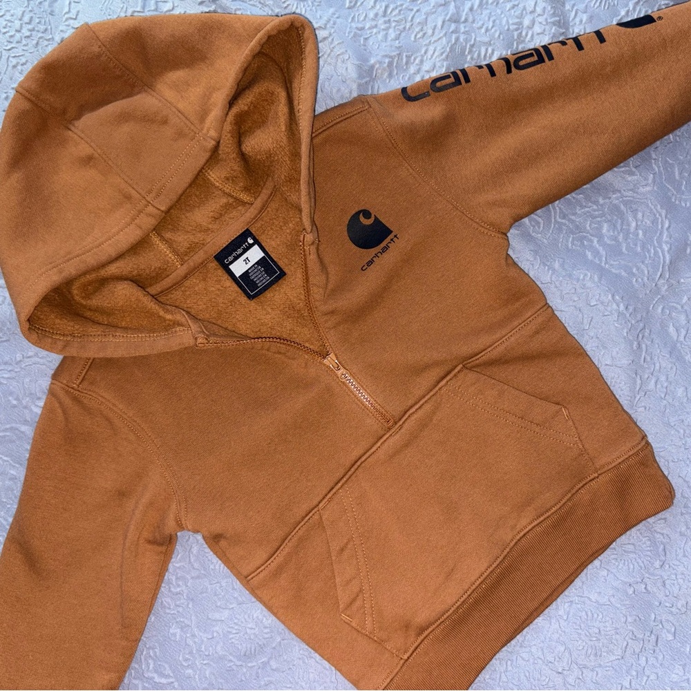 Carhartt Kids' Tan Half-Zip Hoodie